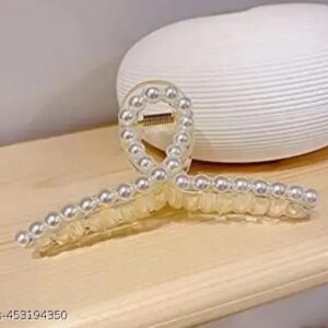 Elegant Pearl Loop Hair Claw Clip